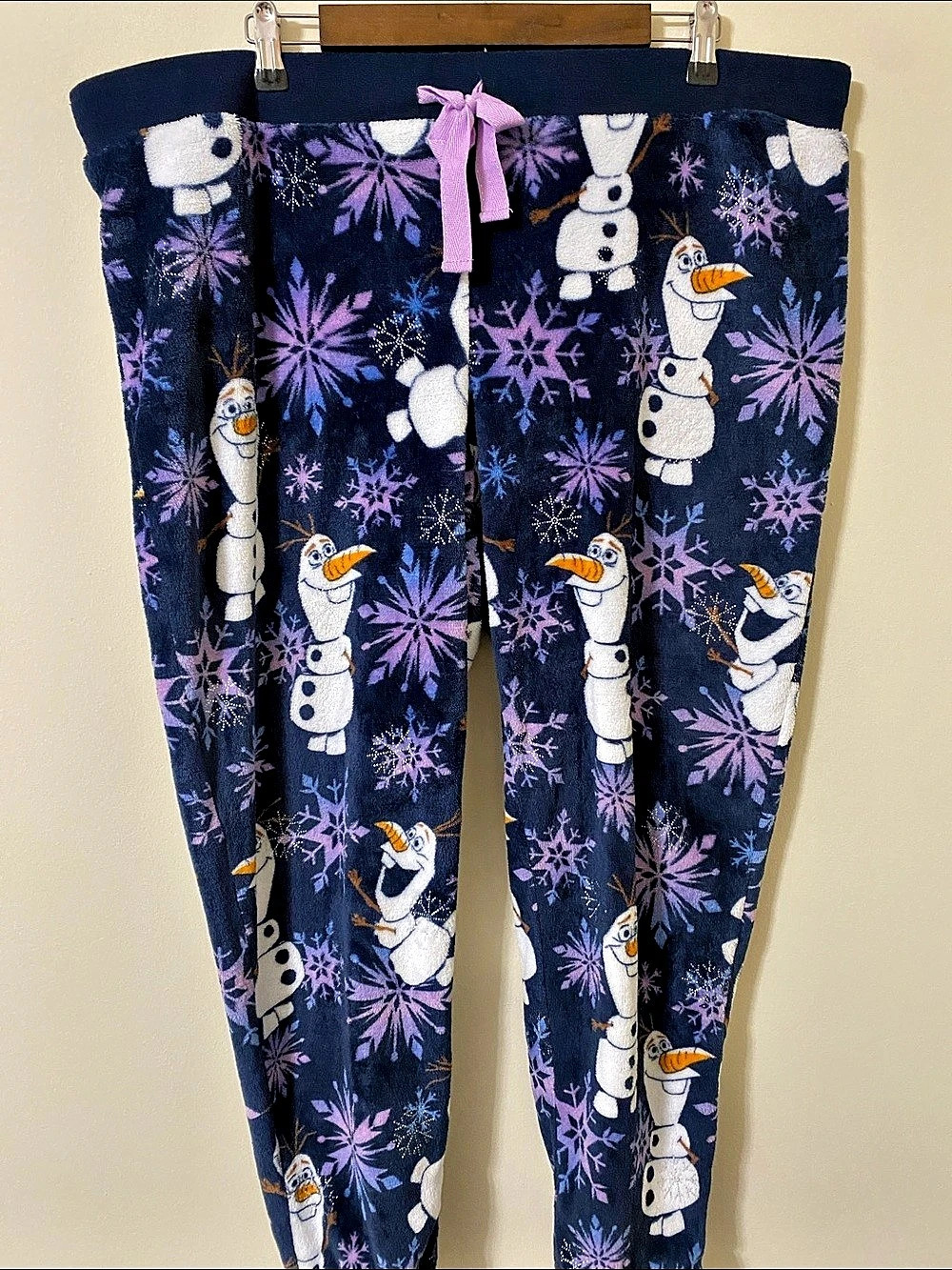 Disney Frozen II Olaf Pajama Pants in Blue & Purple Size 2X